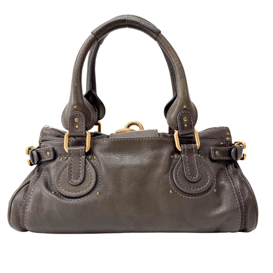 Paddington Khaki Leather Shoulder Bag