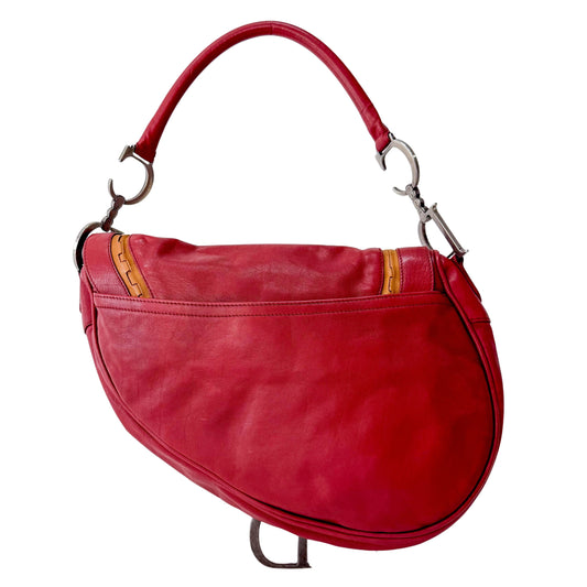 Gaucho Saddle Red Leather Bag