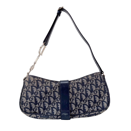 Trotter Navy Canvas Shoulder Bag