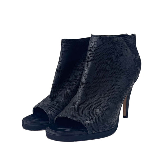 Size 38 Black Leather Heels