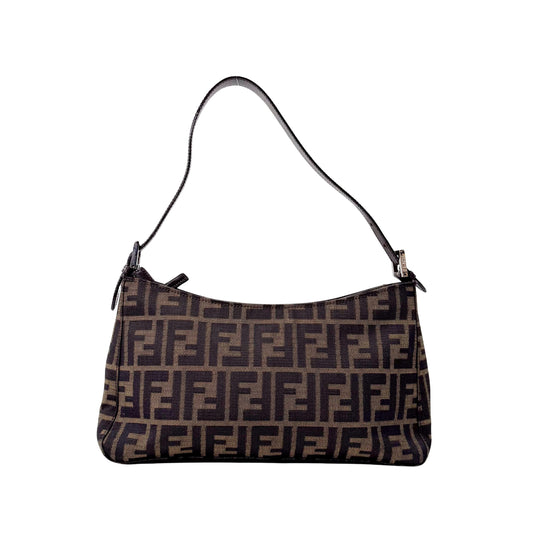 Zucca Brown Canvas Shoulder Bag