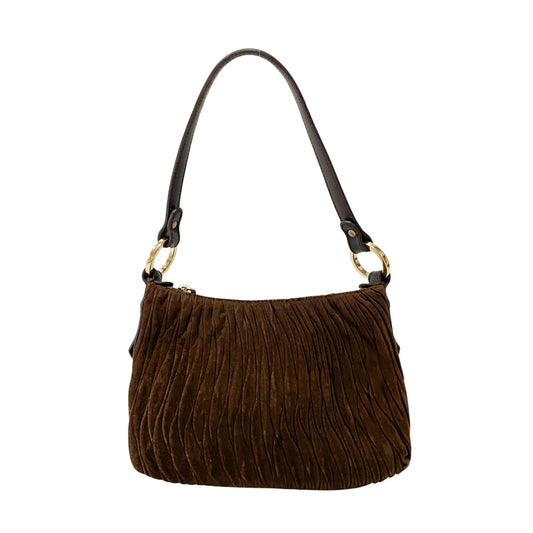 Brown Suede Mini Shoulder Bag