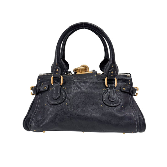 Paddington Black Leather Shoulder Bag