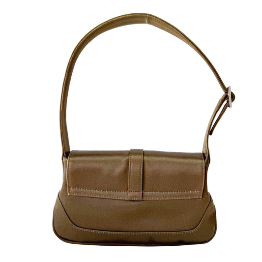 Mini Khaki Satin Jackie Bag