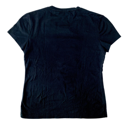 Gold YSL Print Black T-Shirt