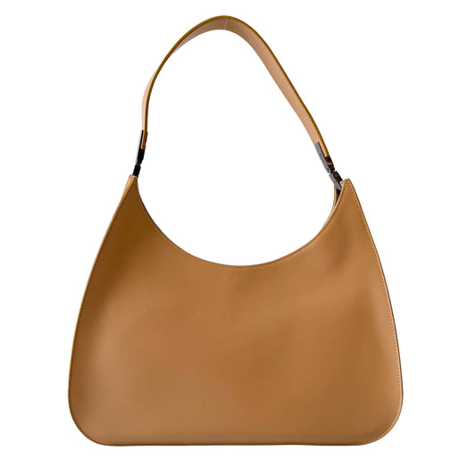 Beige Leather Shoulder Bag