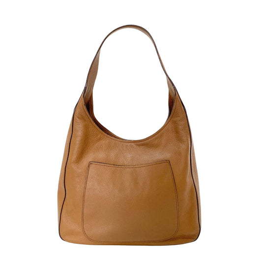 Brown Leather Hobo Shoulder Bag