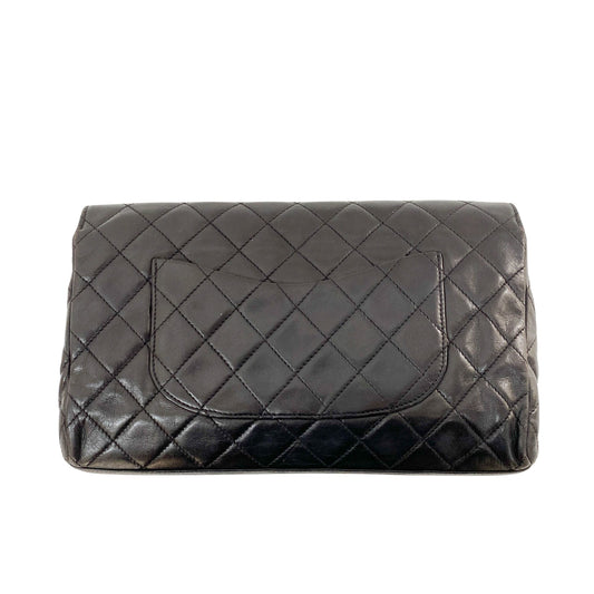 Timeless Classic Black Lambskin Leather Clutch Bag