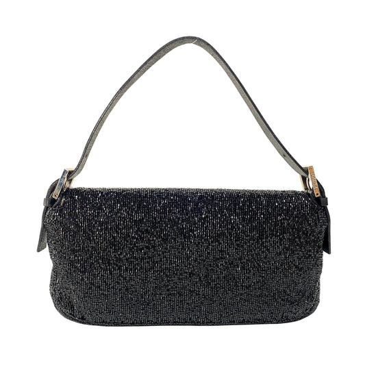 Baguette Black Beads Shoulder Bag