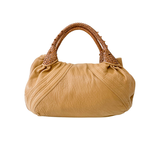 Spy Beige Leather Shoulder Bag
