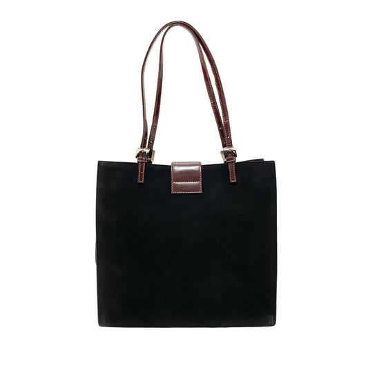Black Suede Tote Bag