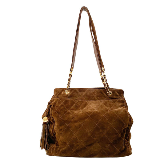 Brown Suede Shoulder Bag