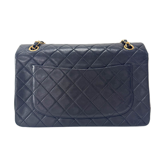 Classic Single Flap Black Quilted Lambskin Shoulder Bag