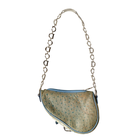 Saddle Multi-colour Leather & Rhinestone Bag