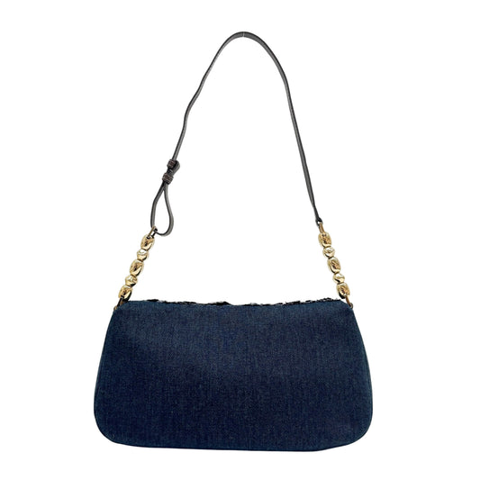 Malice Pearl Blue Denim Shoulder Bag
