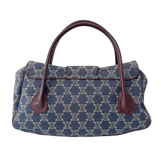 Paris Macadam Denim Shoulder Bag