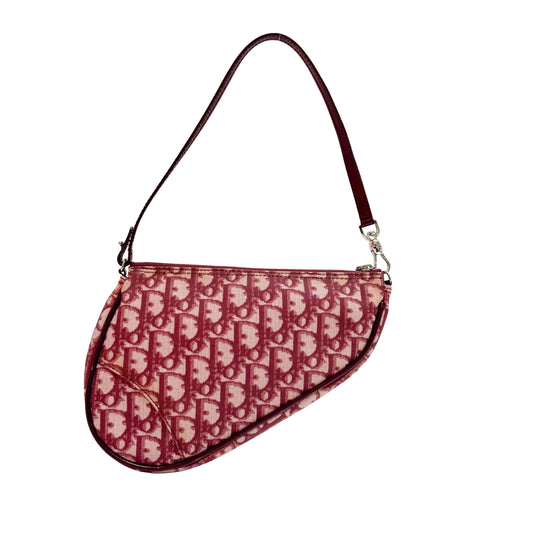 Saddle Trotter Pink Coated Canvas Shoulder Bag