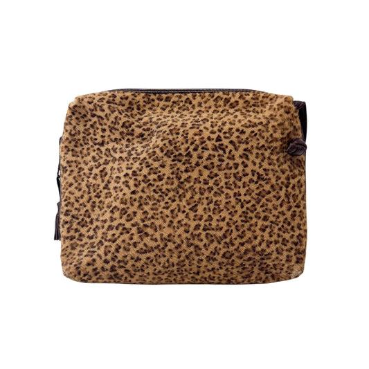 Leopard Print Pony Hair Shoulder Bag