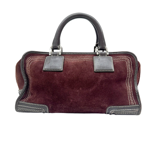 Amazona Rosewood Suede Hand Bag
