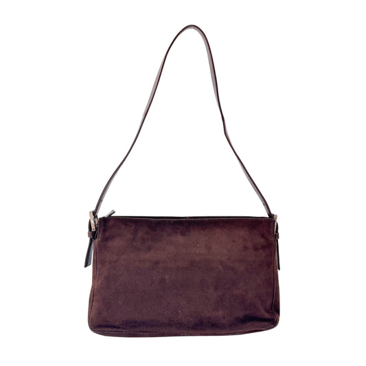 Brown Suede Shoulder Bag