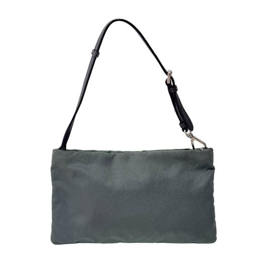 Grey Mini Pouch Heart Bijou Handle Bag