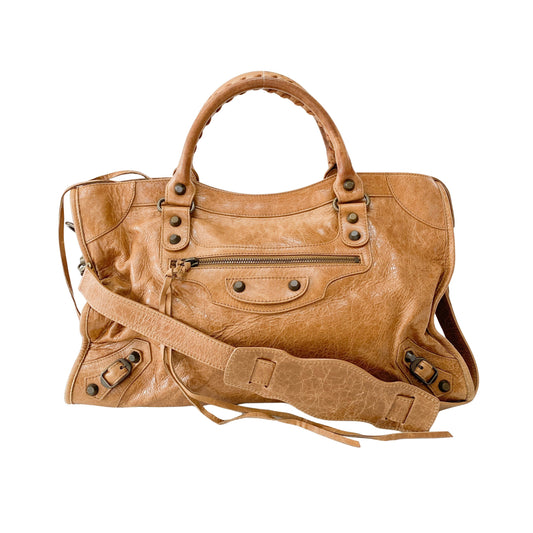 The City Brown Leather Bag