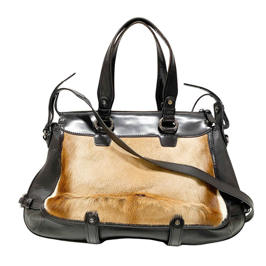 Archive Leather/Pony Hair Shoulder Bag