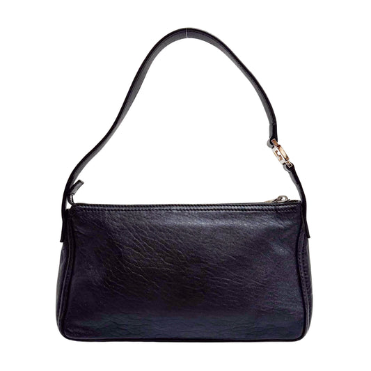 Black Leather Shoulder Bag