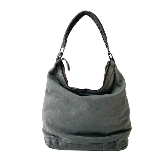 The Day Grey Leather Shoulder Bag