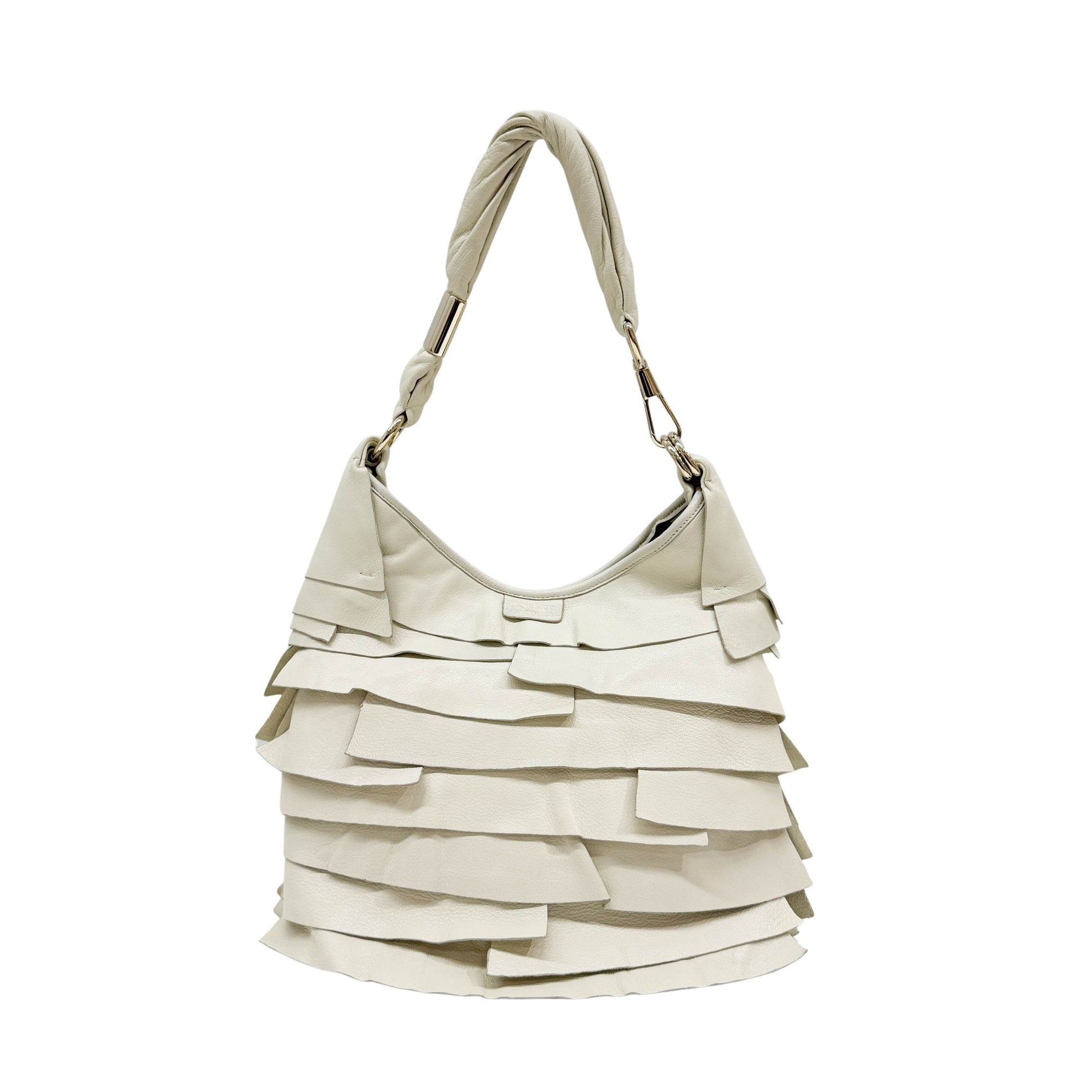 Saint Tropez Beige Leather Shoulder Bag