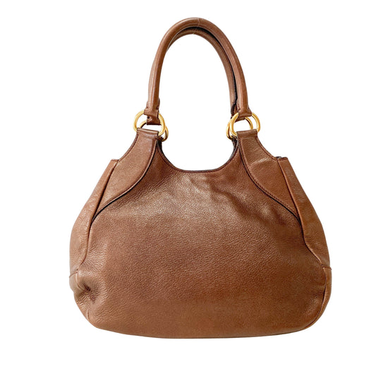 Metallic Bronze Hobo Shoulder Bag