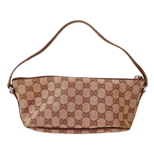 Boat Brown GG Canvas Pouch Accessory Shoulder Bag