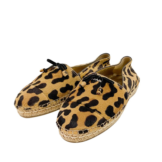 Size 8 Brown Leoaprd Print Pony Hair Shoes