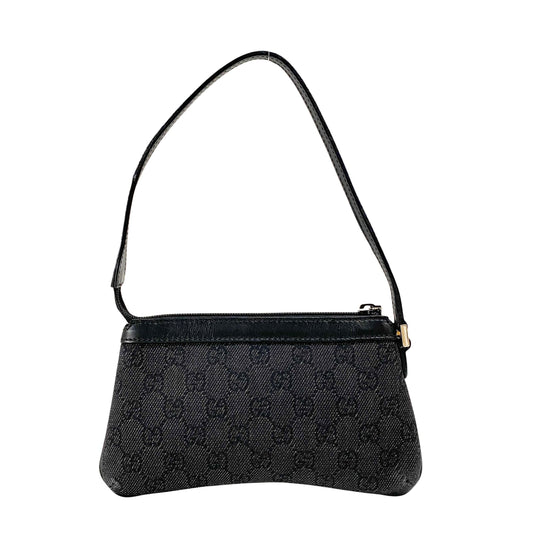 Small GG Canvas Black Shoulder Bag