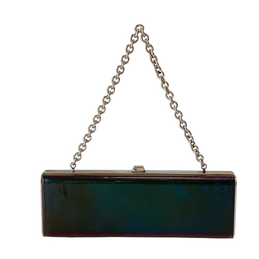 Archive Green Patent Leather Chain Shoulder Bag