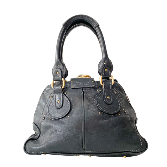 Paddington Black Leather Shoulder Bag
