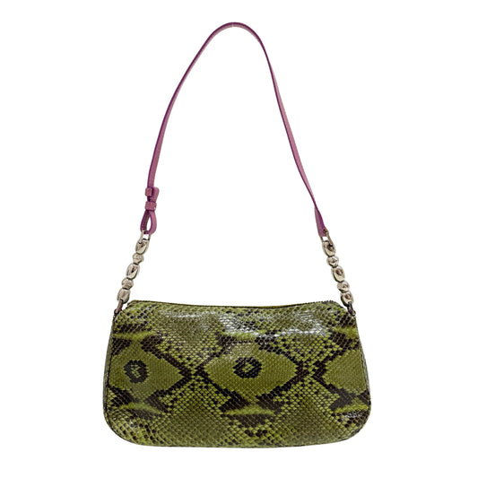 Malice Pearl Moss Green Pony Hair Shoulder Bag