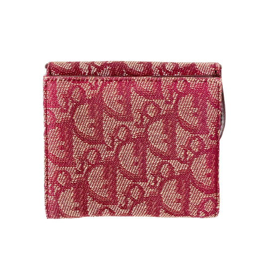 Saddle Mini Trotter Red Canvas Wallet