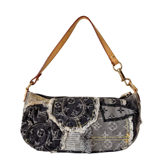 Monogram Denim Patchwork Pochette