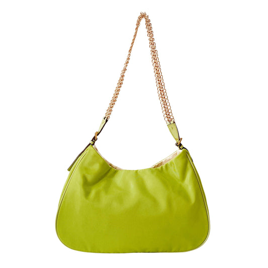 Small Green Nylon Shoulder Bag