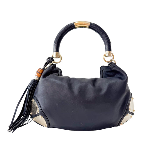 Black Leather Shoulder Bag