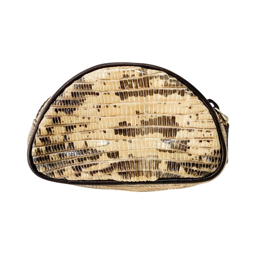 Yellow Python Embossed Leather Coin Case