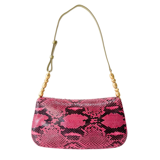 Malice Pearl Pink Pony Hair & Leather Shoulder Bag