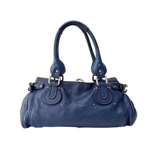 Paddington Blue Leather Shoulder Bag