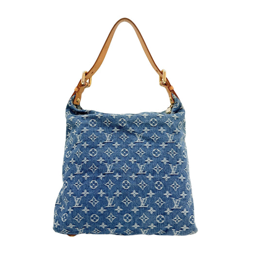 Baggy Blue Monogram Denim Tote Bag