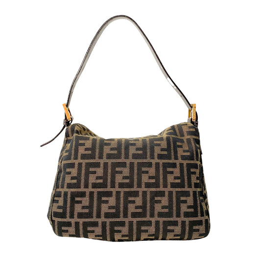 Zucca Brown Canvas Shoulder Bag
