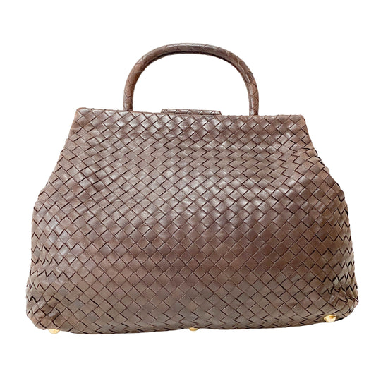 Intrecciato Brown Leather Handbag