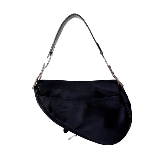 Saddle Black Nylon Shoulder Bag