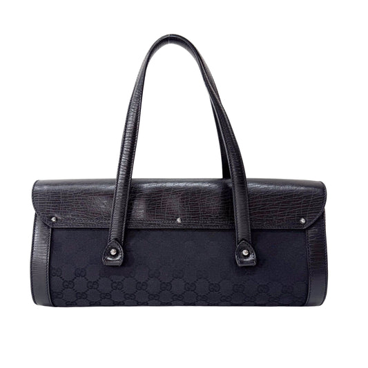 Black Bamboo Shoulder Bag