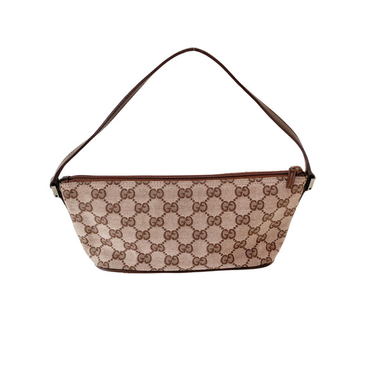 Boat Brown GG Canvas Pouch
